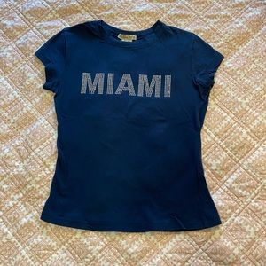 Miami sparkly tee
